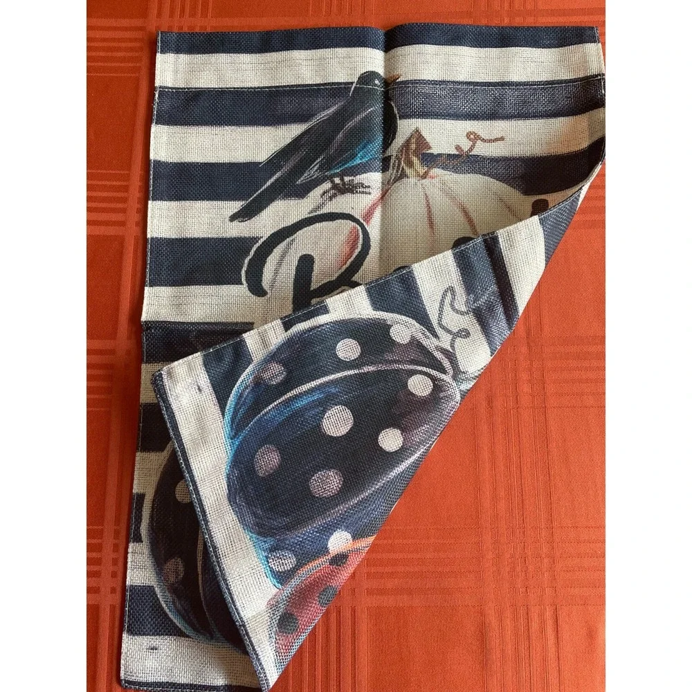 Boo! Halloween Pumpkins Trick or Treat Garden Flag 12 x 18 Double Sided